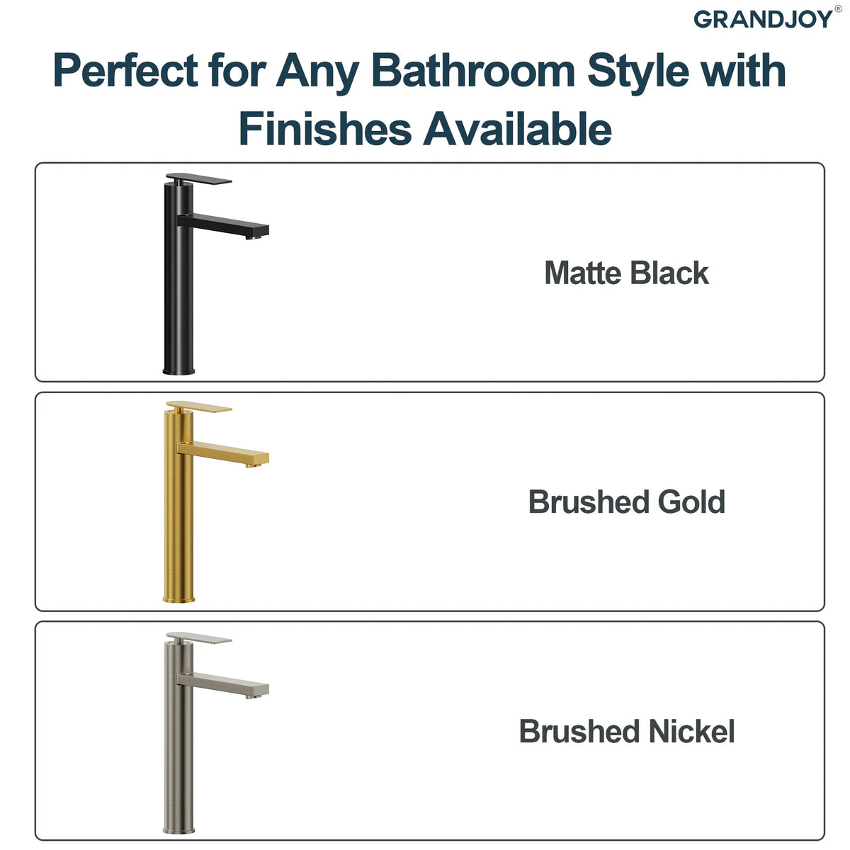 Single-Handle Vessel Bathroom Sink Faucet With Pop-Up Drain