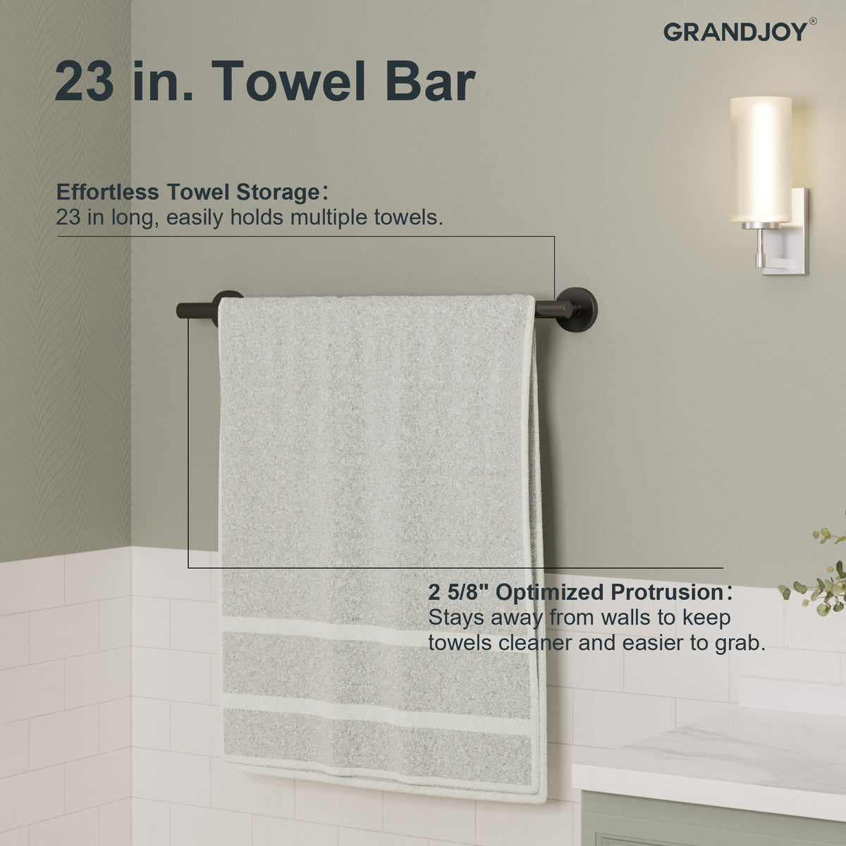 Four-Piece Wall-Mounted Stainless Steel Towel Bar Set for Bathrooms