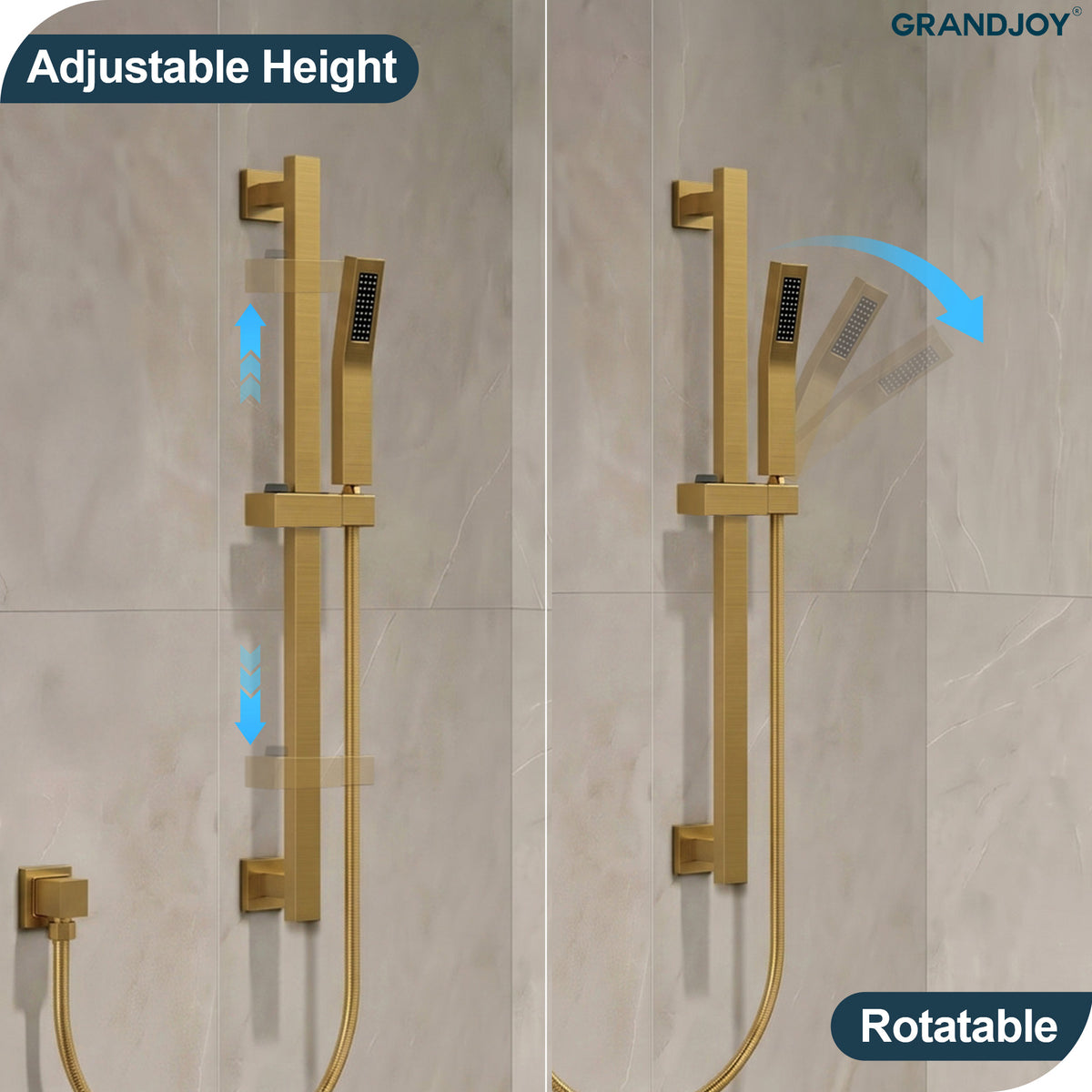 22-Inch Rainfall Wall-Mounted Shower System with Waterfall and Handheld Spray