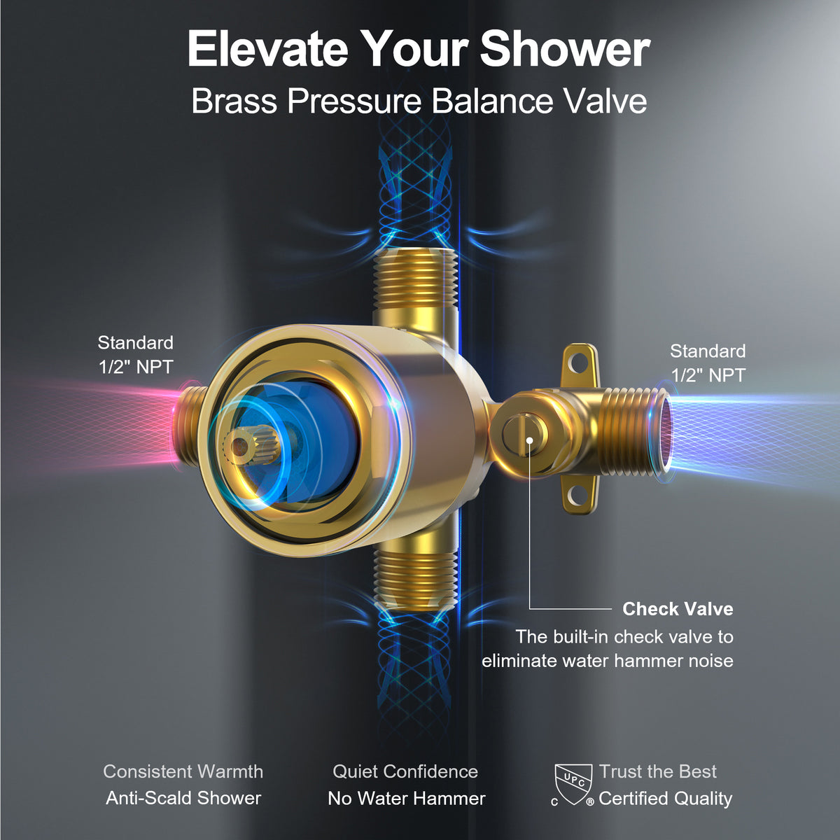 Wall-Mounted Rainfall Shower System with Adjustable Slide-Bar Handheld
