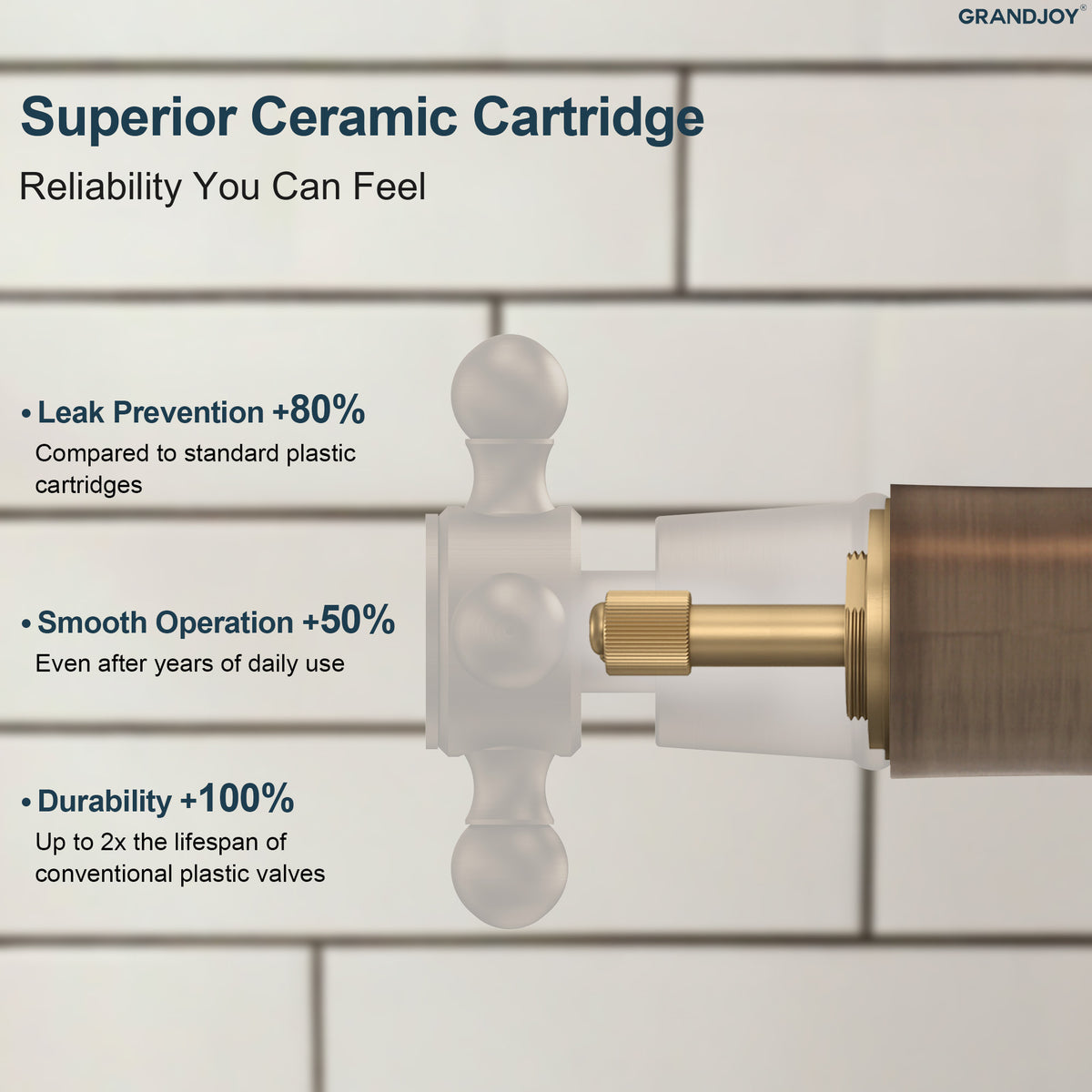 Two-Handle Wall-Mount Bathroom Sink Faucet