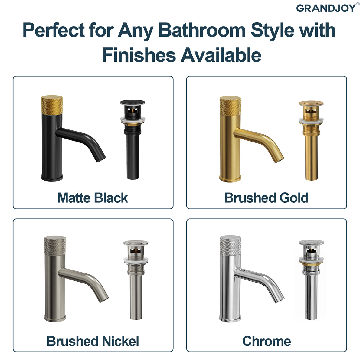 Single-Handle Bathroom Sink Faucet With Pop-Up Drain