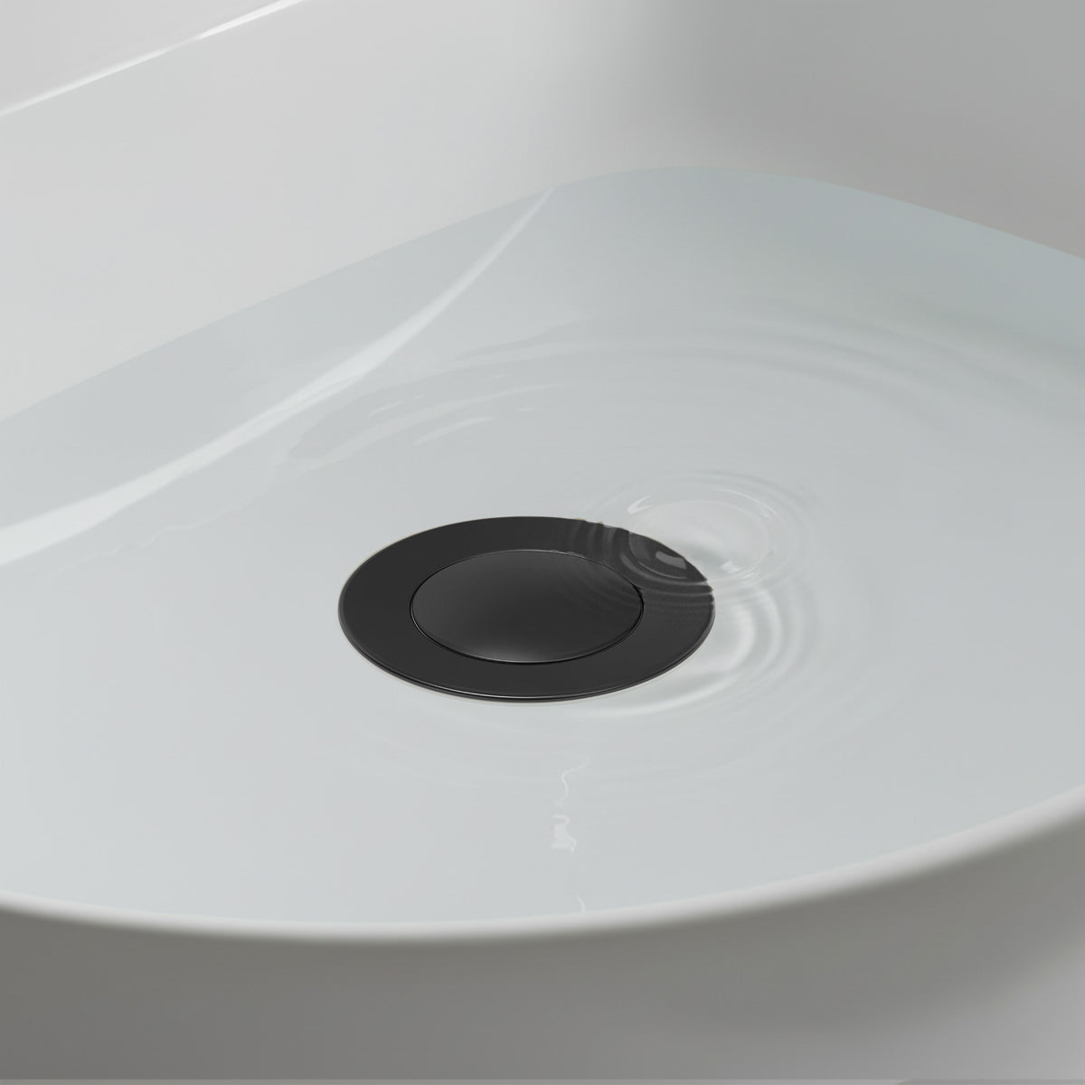 Push-Button Bathroom Sink Drain with Overflow and Brass Body