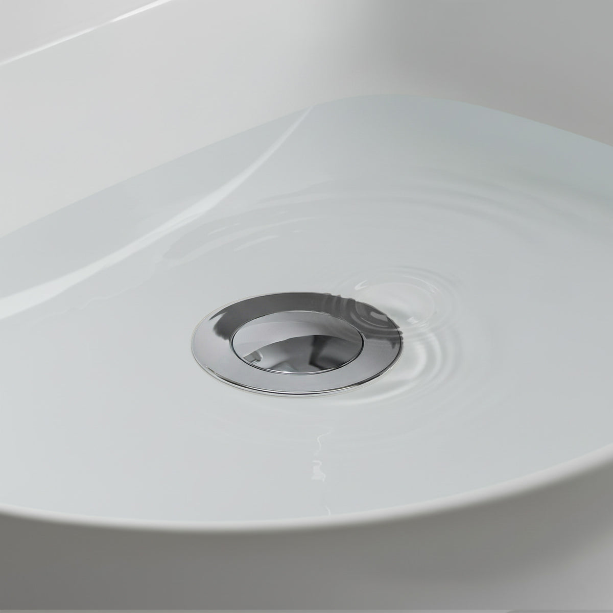 Push-Button Bathroom Sink Drain with Overflow and Brass Body