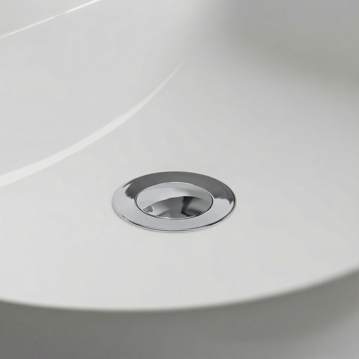Push-Button Bathroom Sink Drain with Overflow and Brass Body