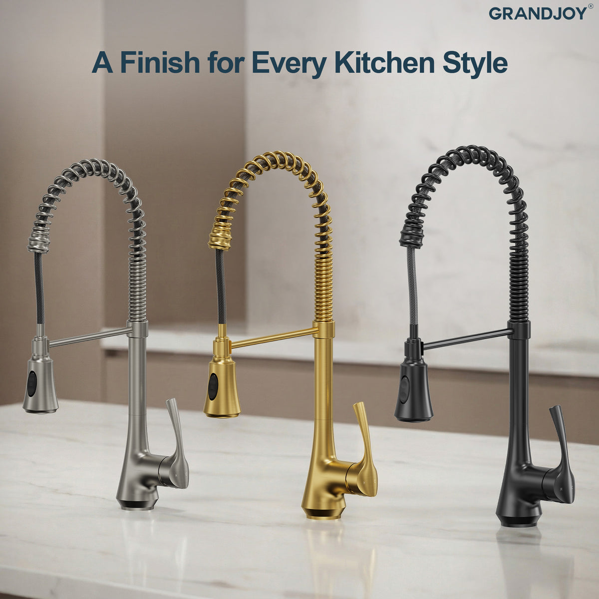 Single-Handle Pre-Rinse Spring Pull-Down Kitchen Faucet