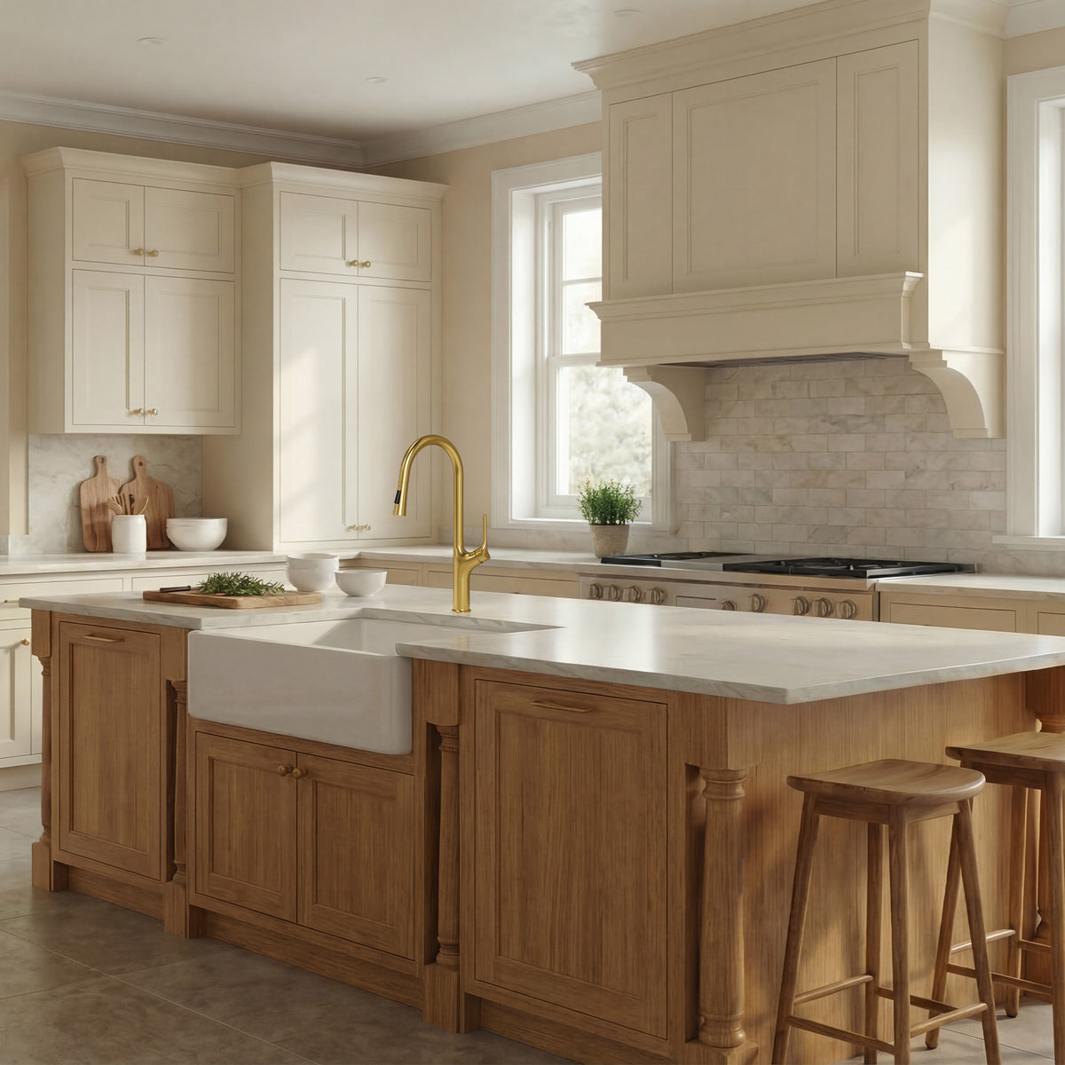 Single-Handle Pull-Down Kitchen Faucet With Dual Spray Modes
