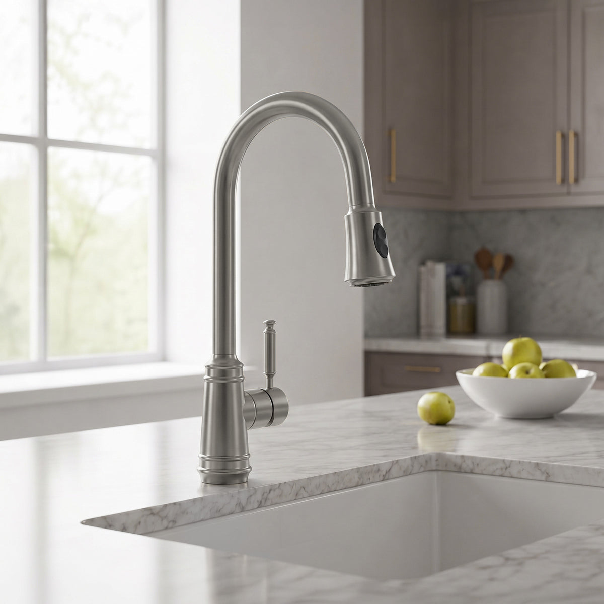 7.5-Inch Pull-Down Kitchen Faucet with Dual Spray Modes