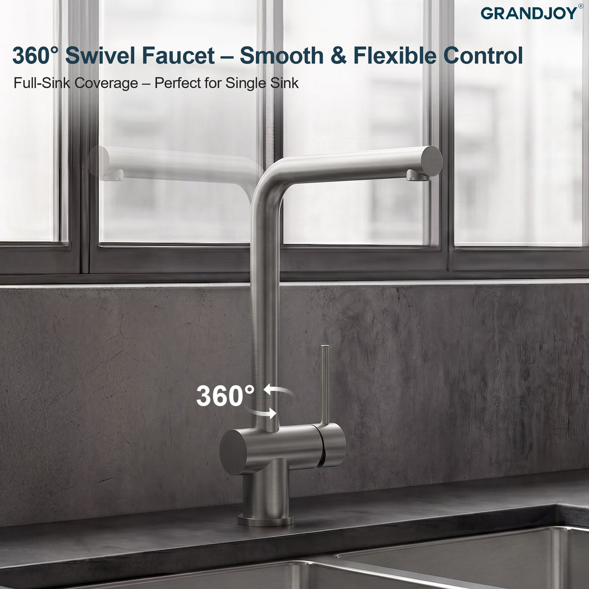 Single-Handle Bar Kitchen Faucet with 360-Degree Swivel Spout