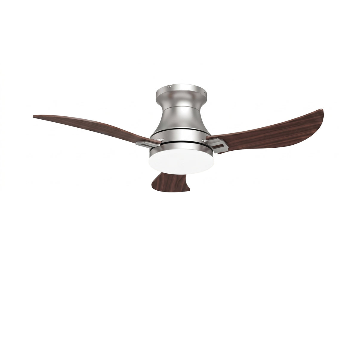 42-Inch Flush Mount 3-Blade Ceiling Fan with Light and Remote Control