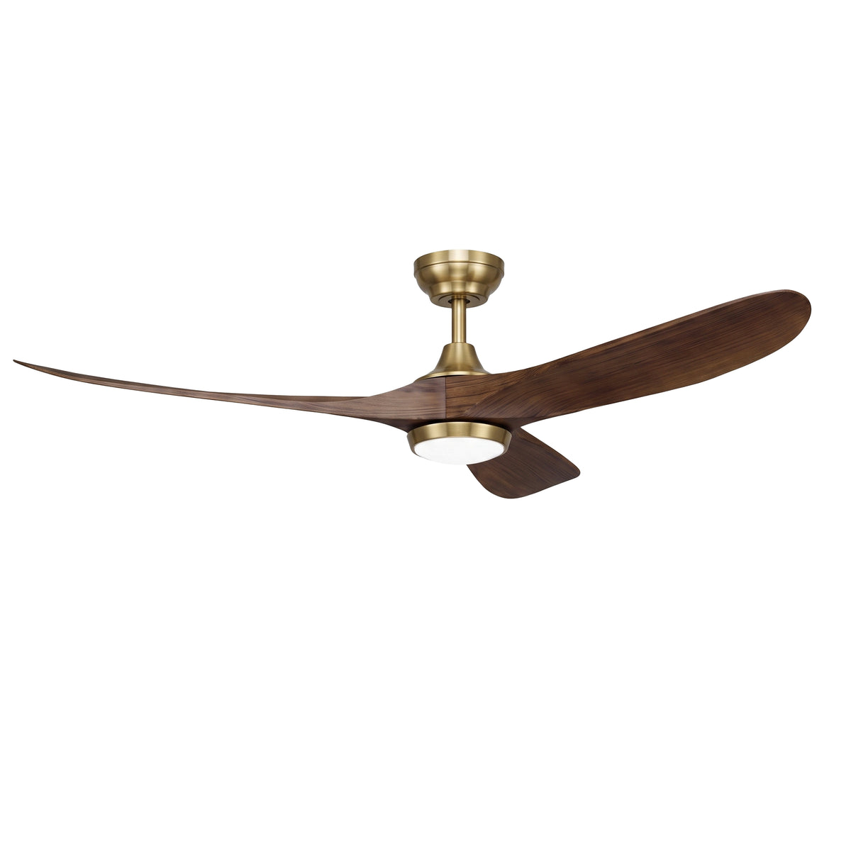 60-Inch Downrod Mount 3-Blade Ceiling Fan with Light and Remote Control