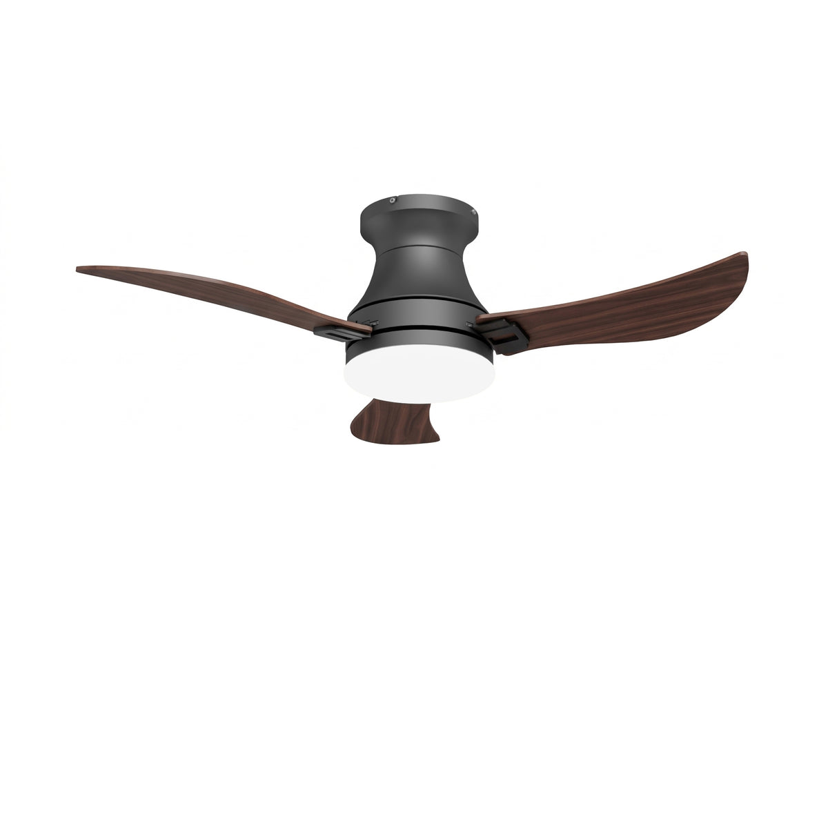 42-Inch Flush Mount 3-Blade Ceiling Fan with Light and Remote Control