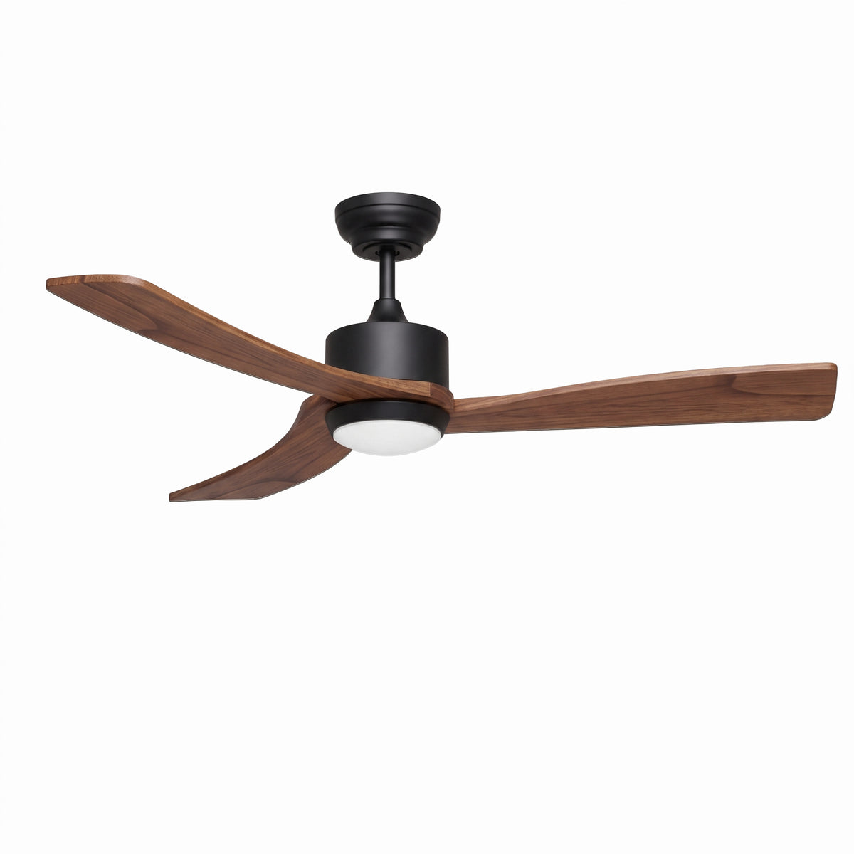 52-Inch Downrod Mount 3-Blade Ceiling Fan with Light and Remote Control