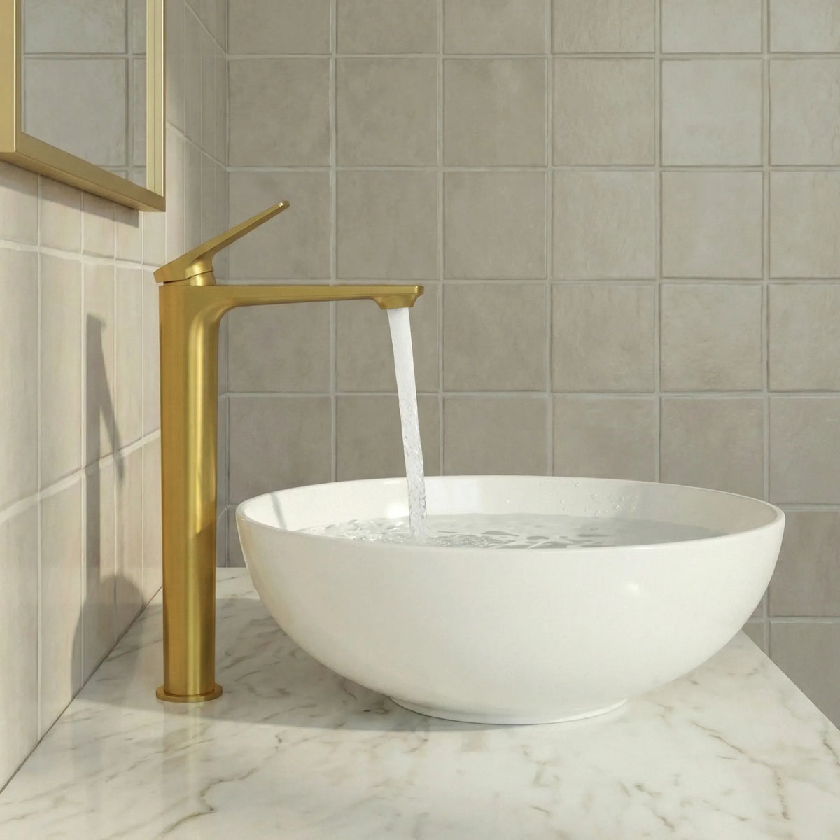 Single-Handle Vessel Bathroom Sink Faucet With Pop-Up Drain