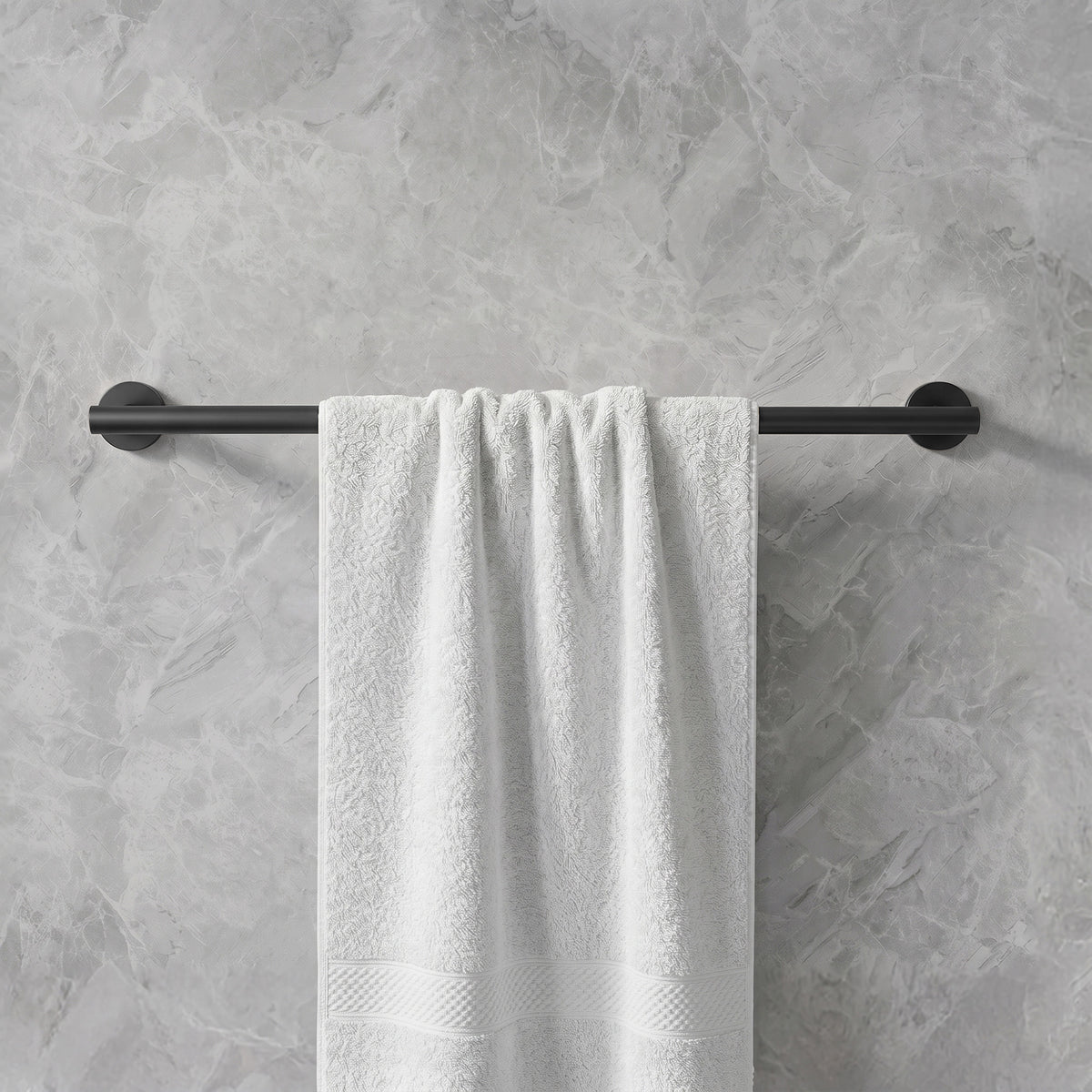 23.6-Inch Wall-Mounted Stainless Steel Bathroom Towel Bar for Daily Storage