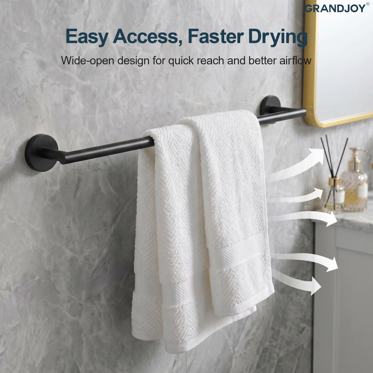 23.6-Inch Wall-Mounted Stainless Steel Bathroom Towel Bar for Daily Storage