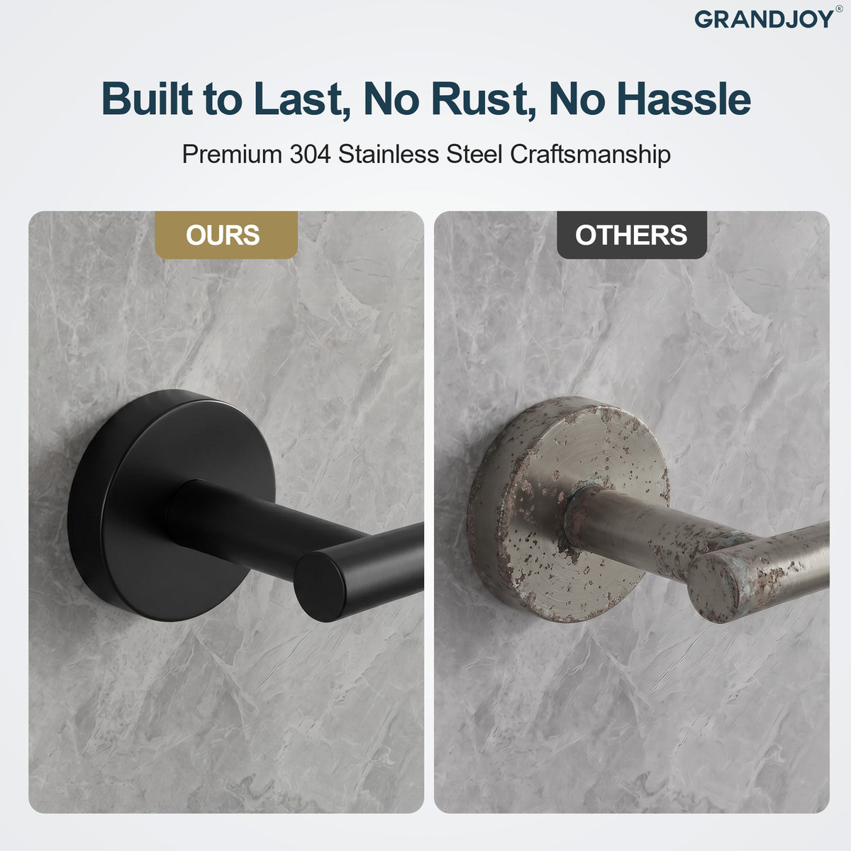23.6-Inch Wall-Mounted Stainless Steel Bathroom Towel Bar for Daily Storage