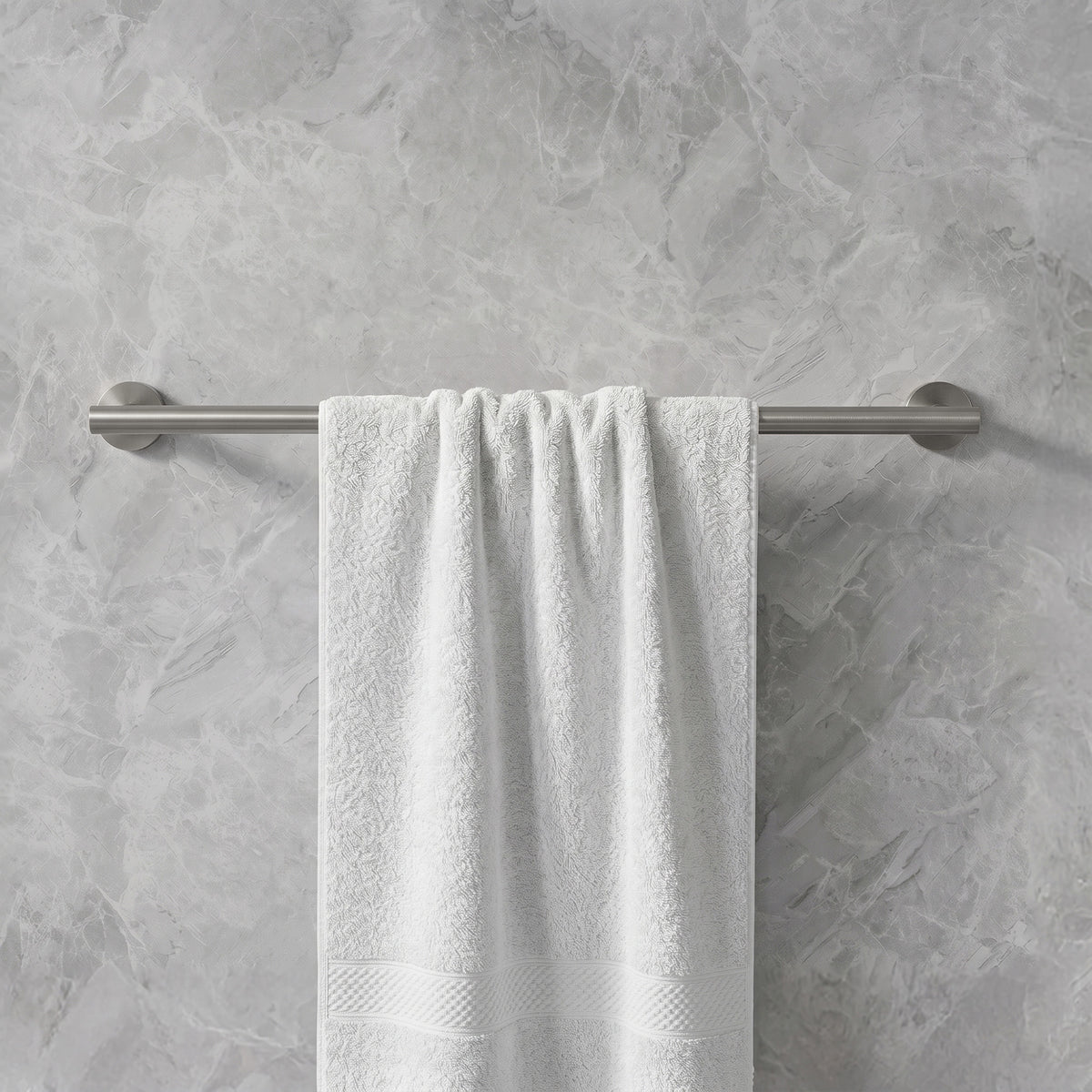 23.6-Inch Wall-Mounted Stainless Steel Bathroom Towel Bar for Daily Storage
