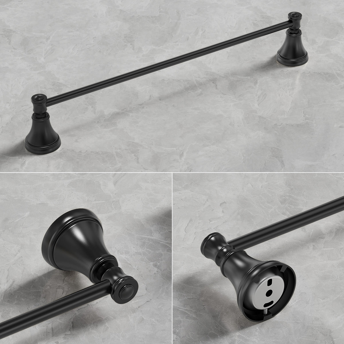23.3-Inch Wall-Mounted Stainless Steel Bathroom Towel Bar for Daily Storage
