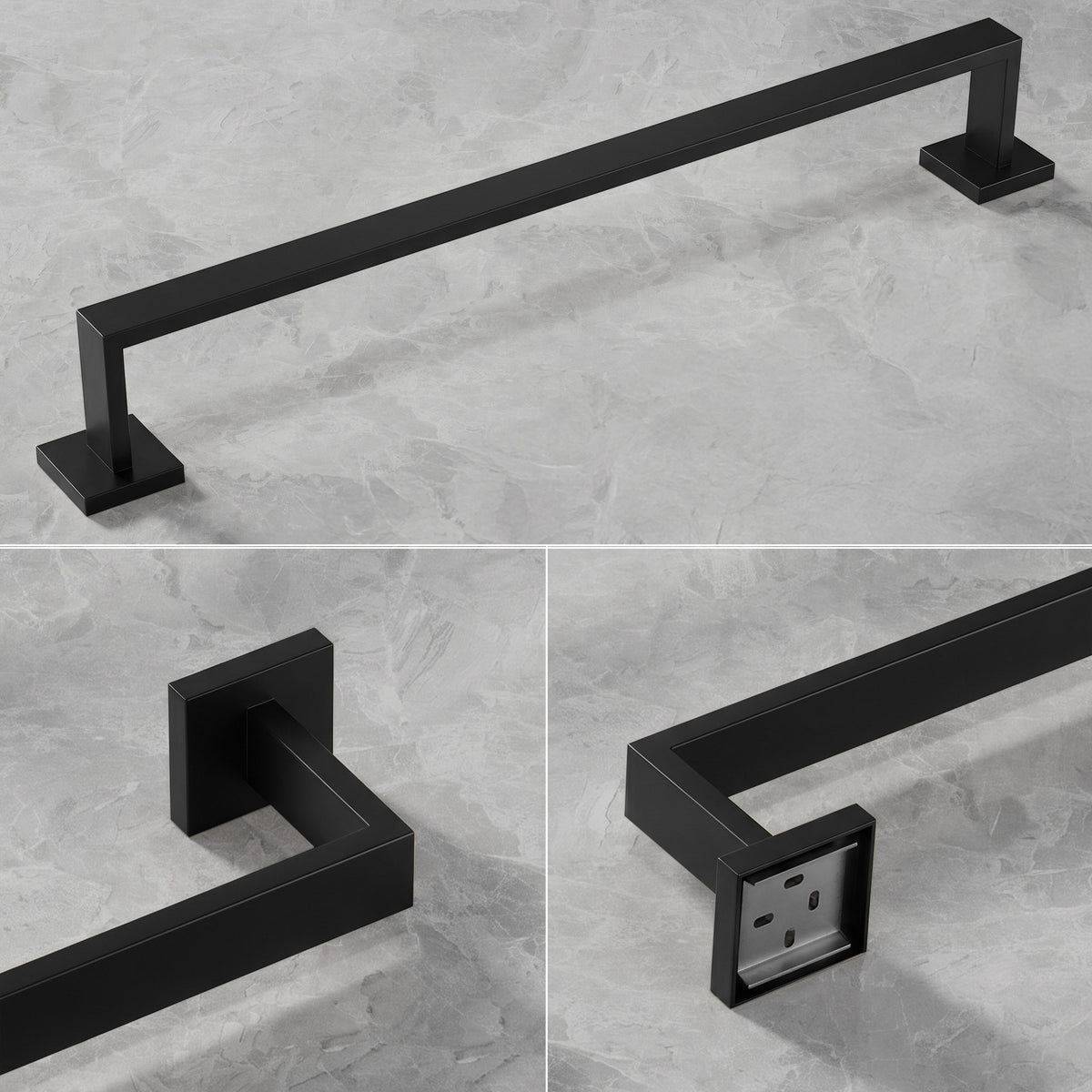 25.6-Inch Wall-Mounted 304 Stainless Steel Bathroom Towel Bar for Daily Storage