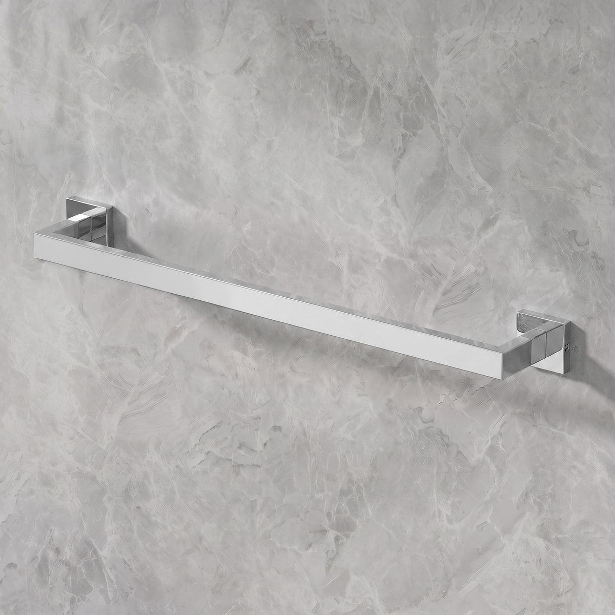 25.6-Inch Wall-Mounted 304 Stainless Steel Bathroom Towel Bar for Daily Storage