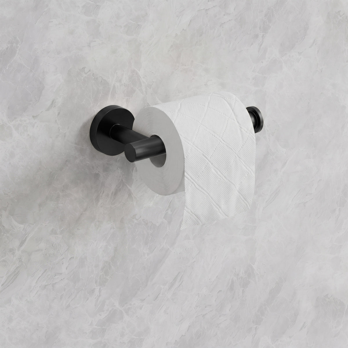 Round Wall-Mounted Stainless Steel Toilet Paper Holder for Bathroom Organization