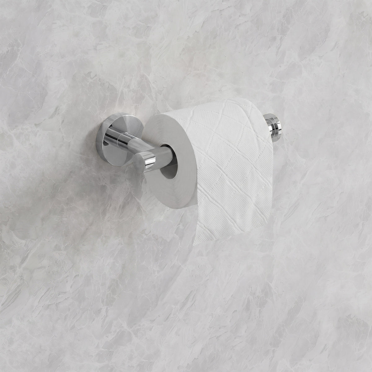 Round Wall-Mounted Stainless Steel Toilet Paper Holder for Bathroom Organization