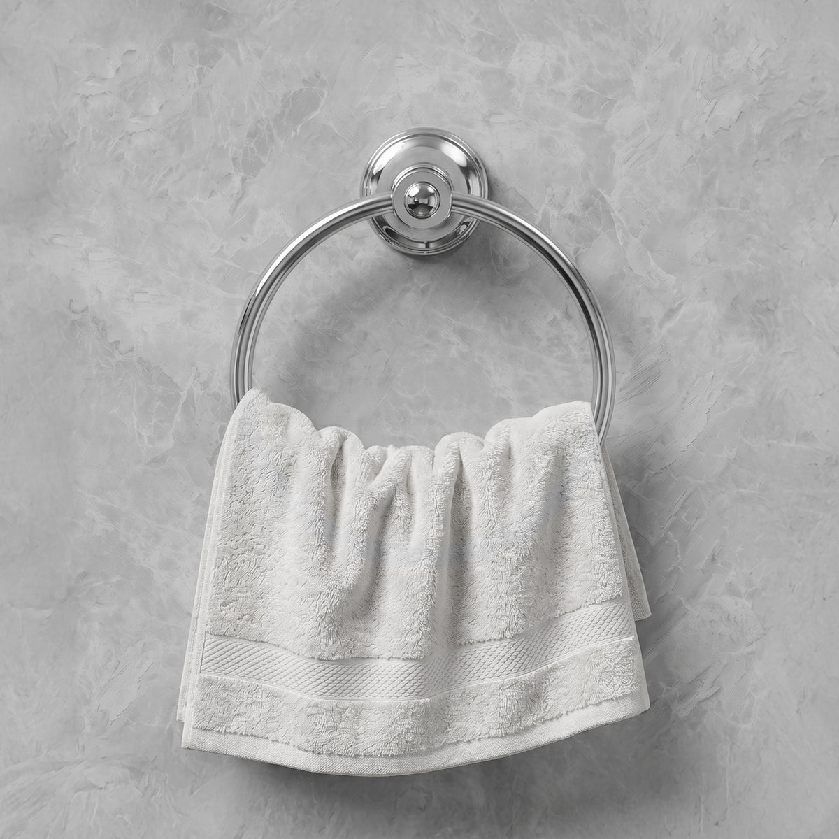 Wall-Mounted Brass Towel Ring for Organized Bathroom Hand Towel Storage