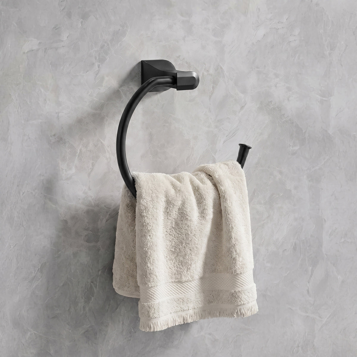 Wall-Mounted Open Towel Ring for Organized Bathroom Hand Towel Storage