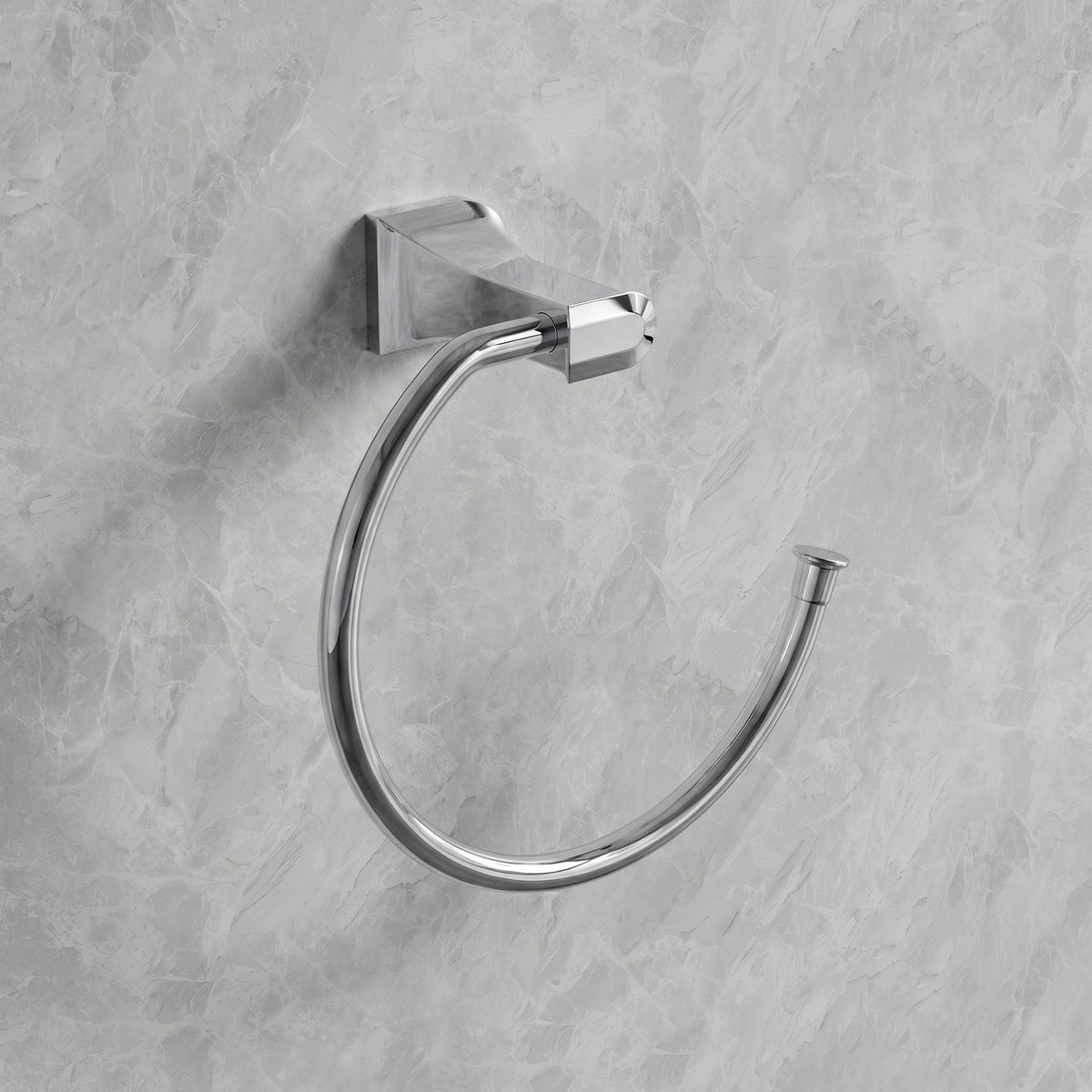 Wall-Mounted Open Towel Ring for Organized Bathroom Hand Towel Storage