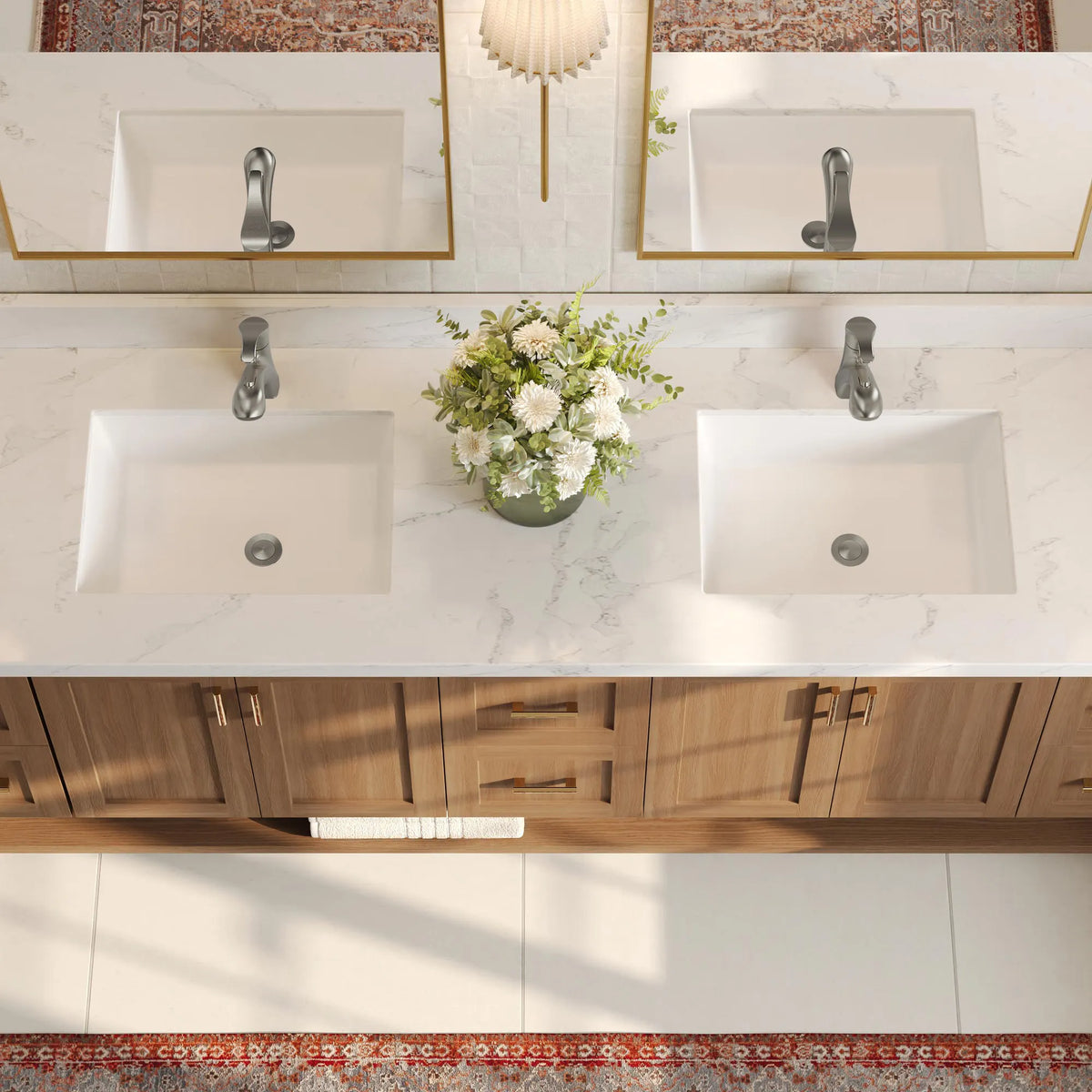 Single-Handle Pull-Out Bathroom Sink Faucet With Dual Spray Modes And Pop-Up Drain