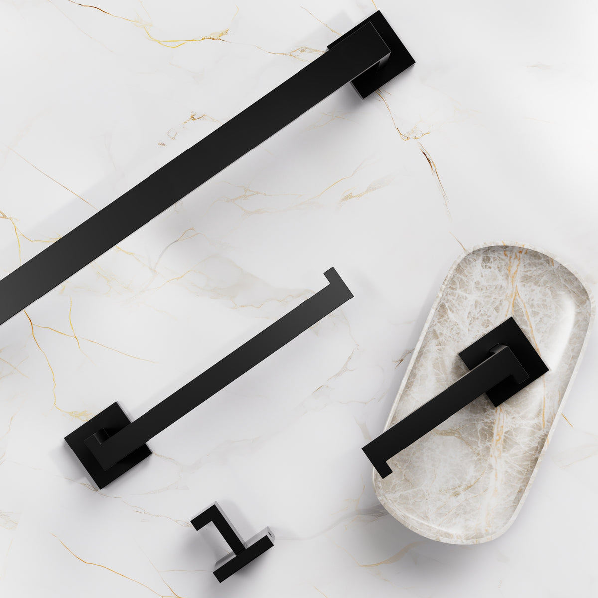 Four-Piece Wall-Mounted 304 Stainless Steel Bathroom Hardware Set