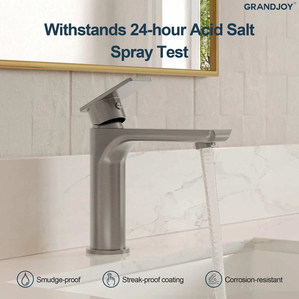 Single-Handle Bathroom Sink Faucet With Pop-Up Drain