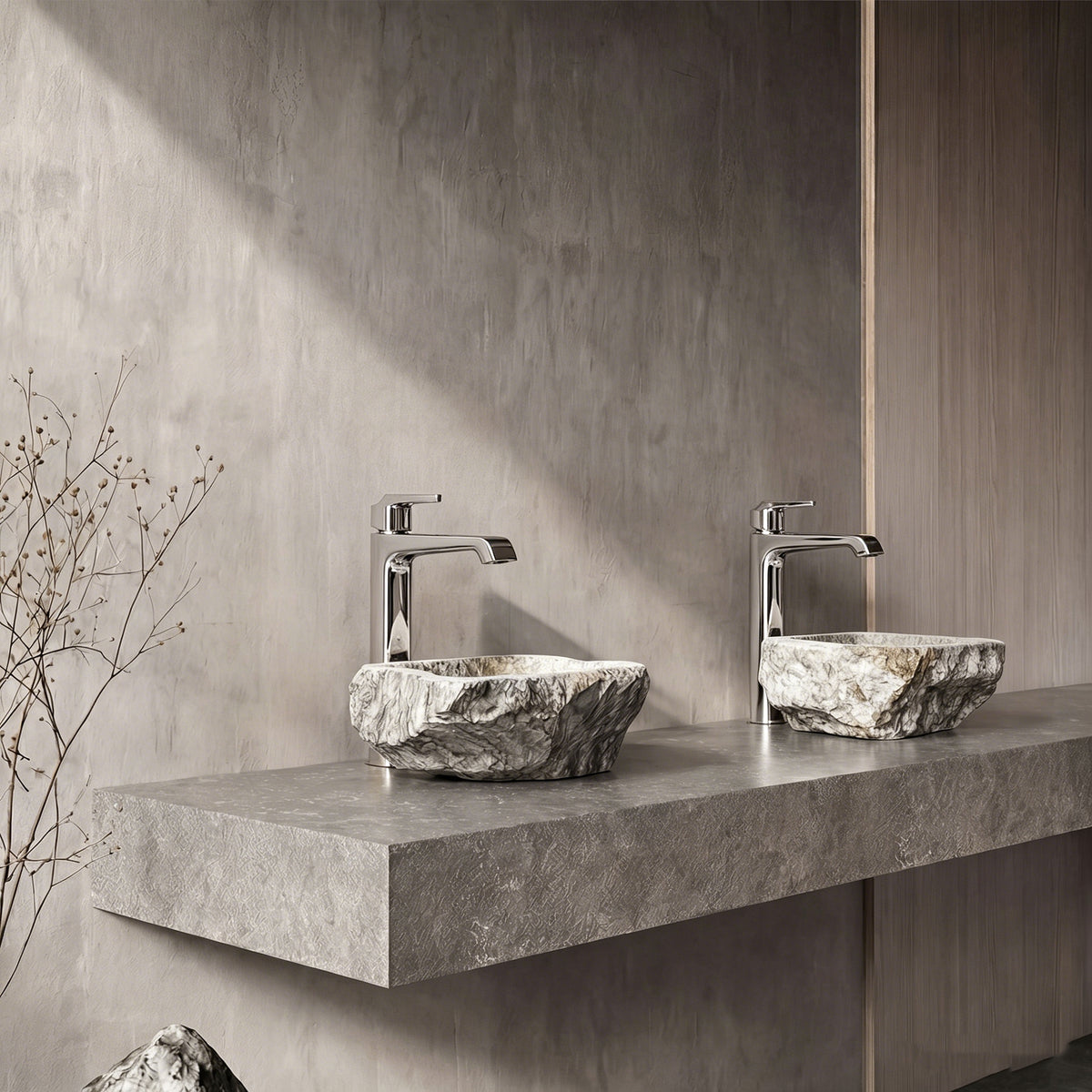 Single-Handle Vessel Bathroom Sink Faucet With Pop-Up Drain