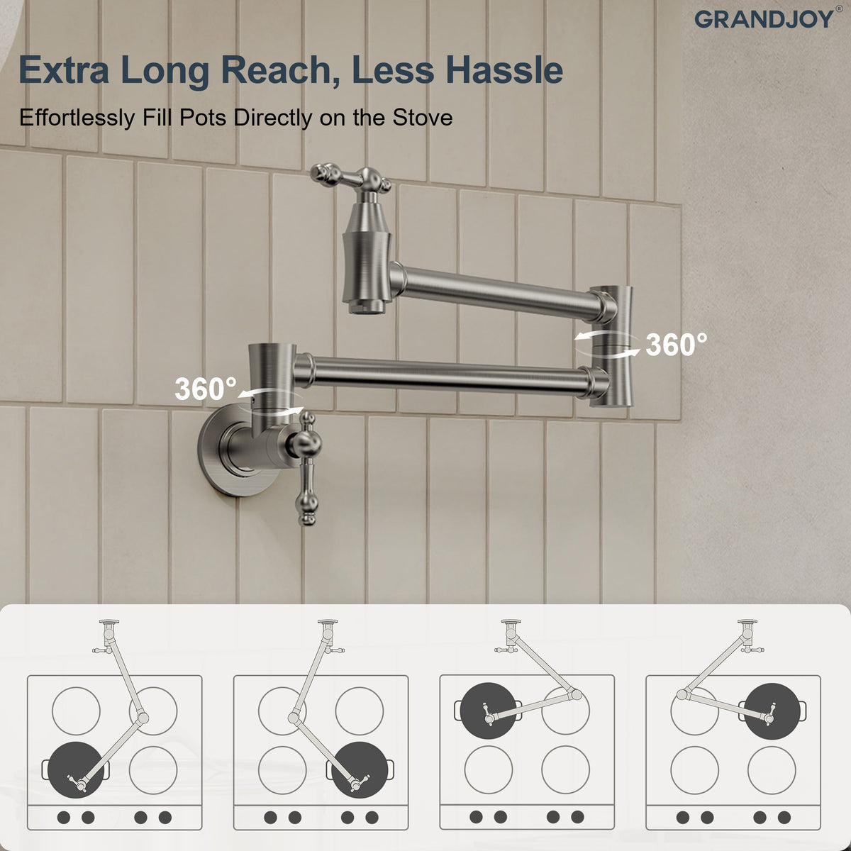 Two-Handle Wall-Mount Pot Filler