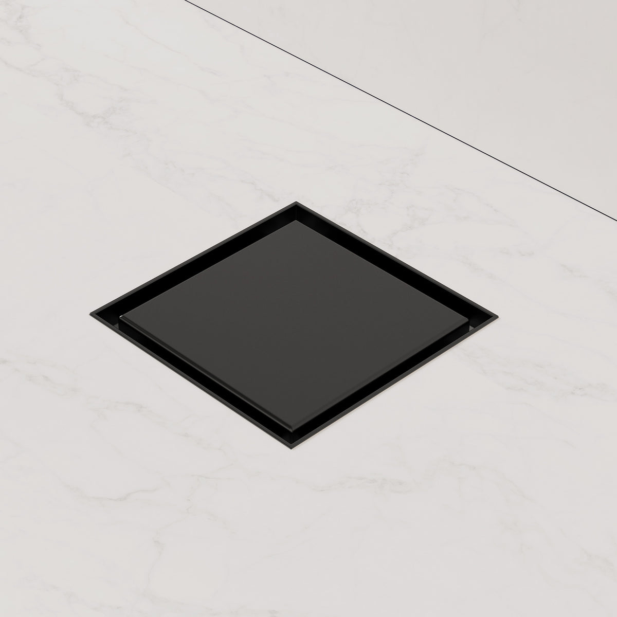 4-Inch Reversible Square Shower Drain with Anti-Odor Core