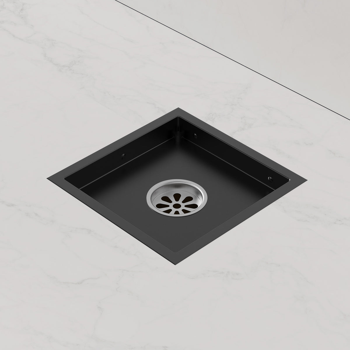 6-Inch Reversible Square Shower Drain with Anti-Odor Core