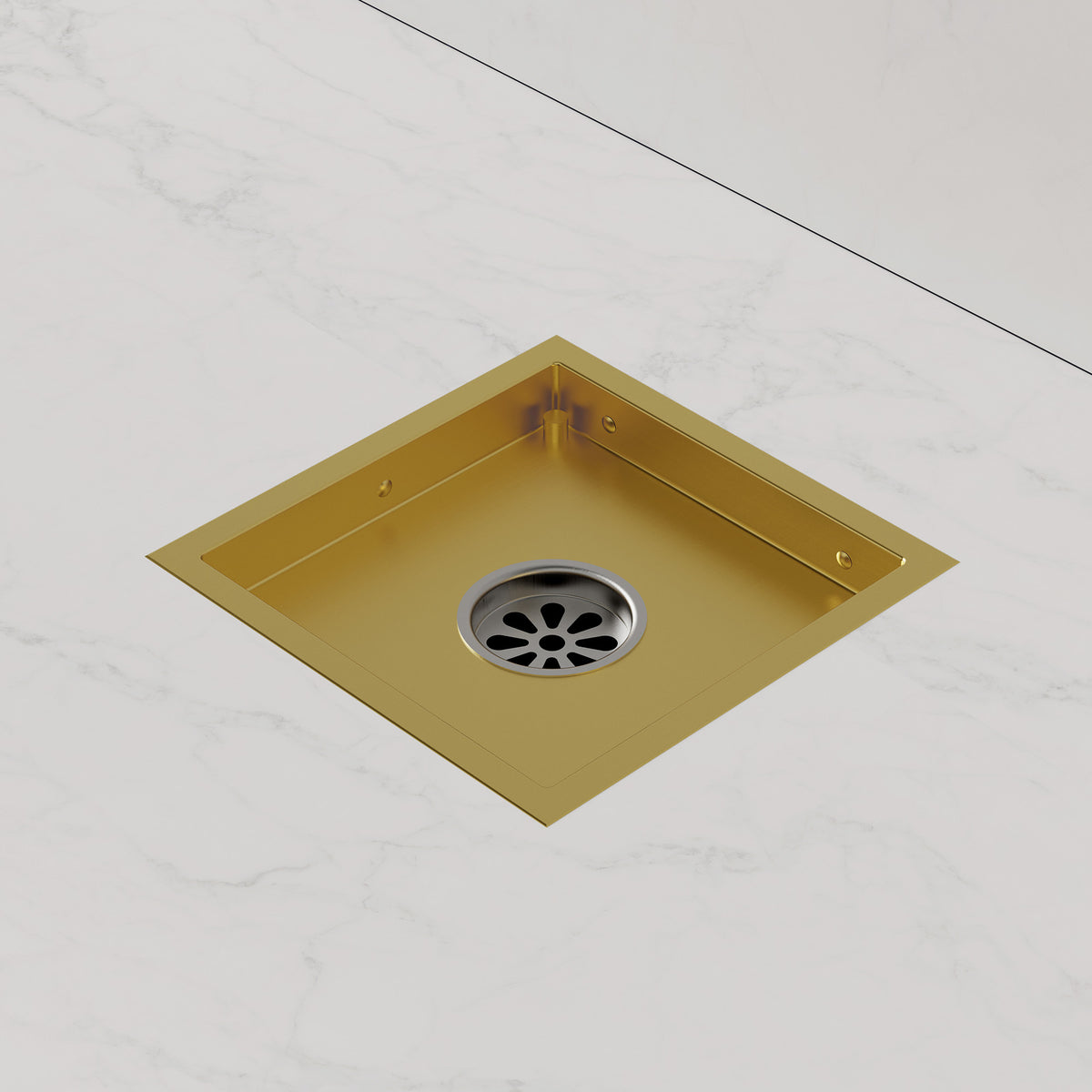 6-Inch Reversible Square Shower Drain with Anti-Odor Core