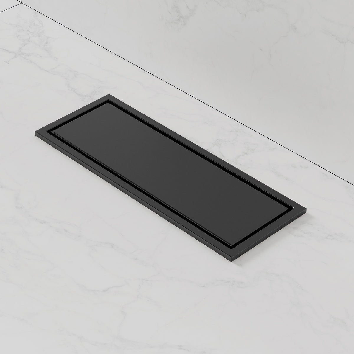 12-Inch Reversible Rectangular Shower Drain with Anti-Odor Core