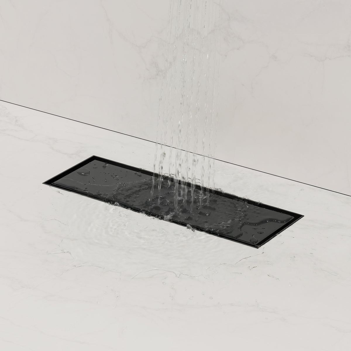 12-Inch Reversible Linear Shower Drain with Anti-Odor Core