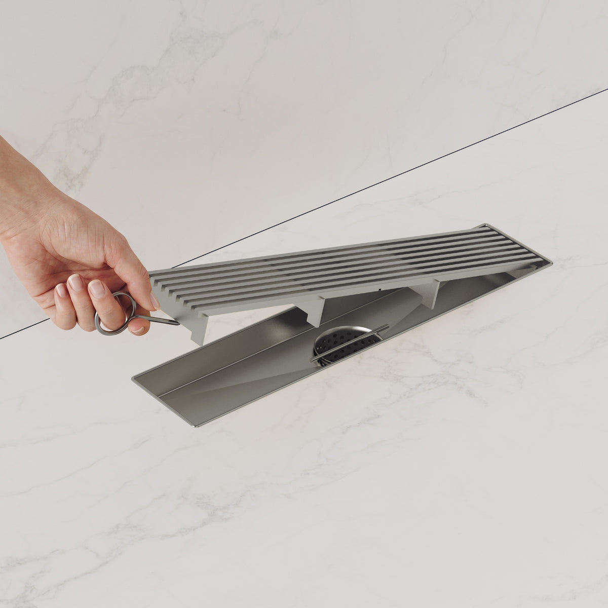 12-Inch Stainless Steel Linear Shower Drain with Easy-Clean Design