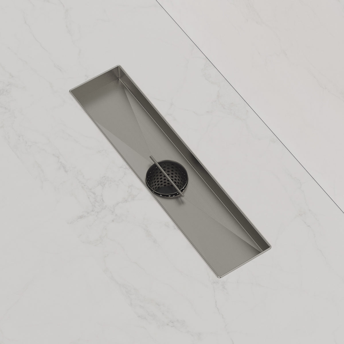 12-Inch Stainless Steel Linear Shower Drain with Easy-Clean Design