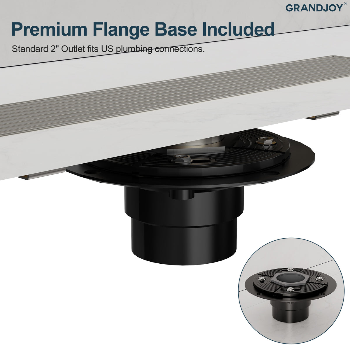 12-Inch Stainless Steel Linear Shower Drain with Easy-Clean Design