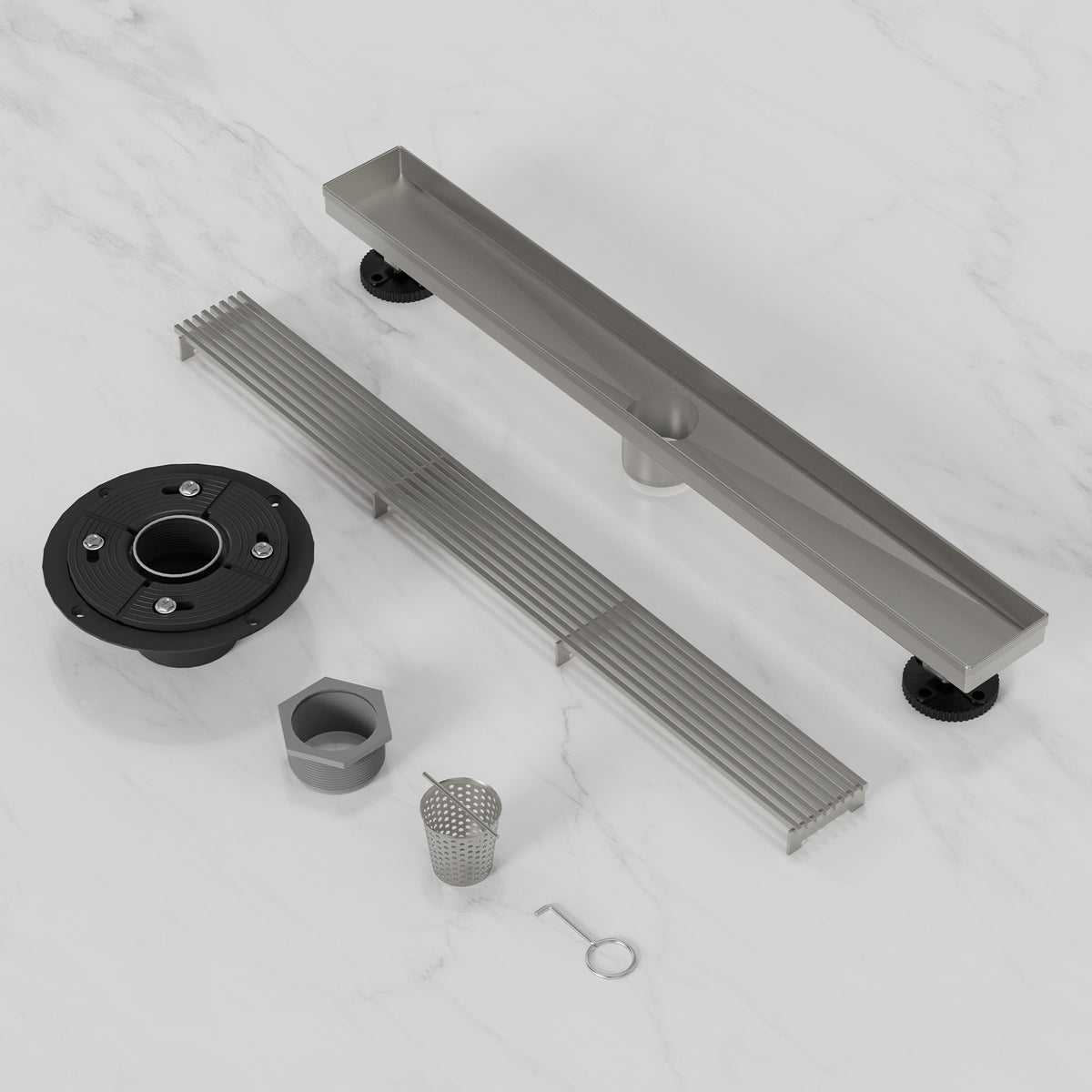 24-Inch Stainless Steel Linear Shower Drain for Fast Water Removal