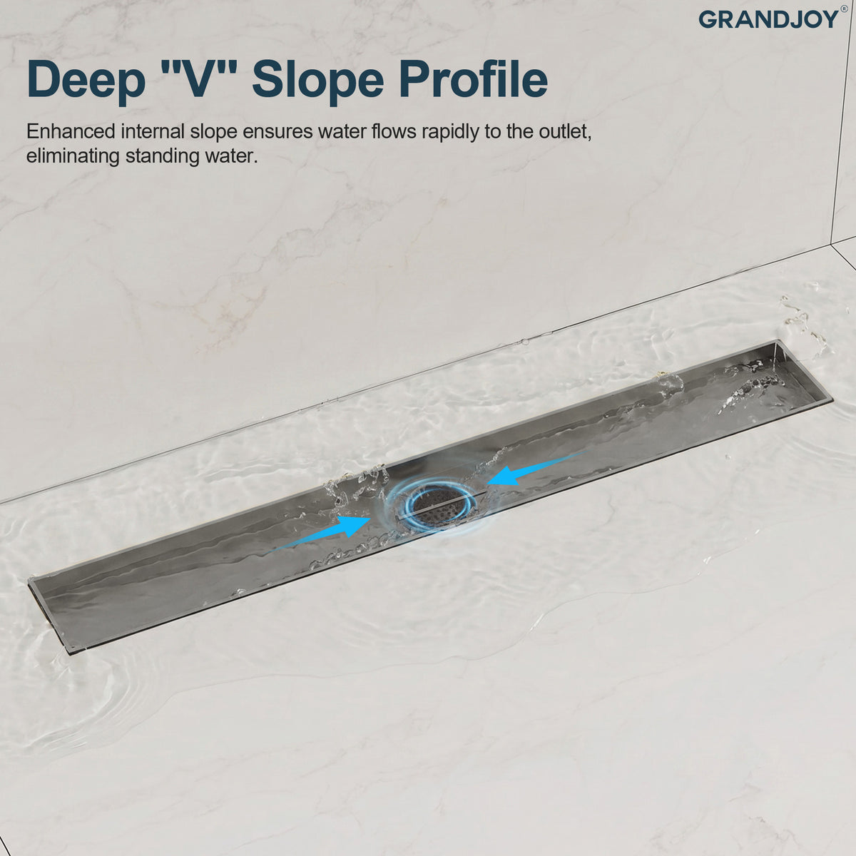 24-Inch Stainless Steel Linear Shower Drain for Fast Water Removal