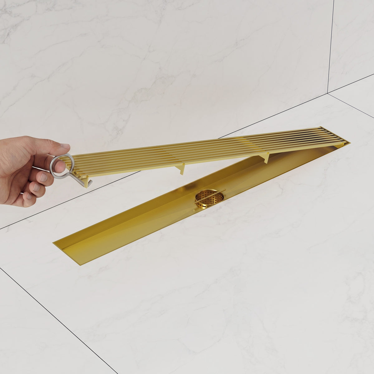 24-Inch Stainless Steel Linear Shower Drain for Fast Water Removal