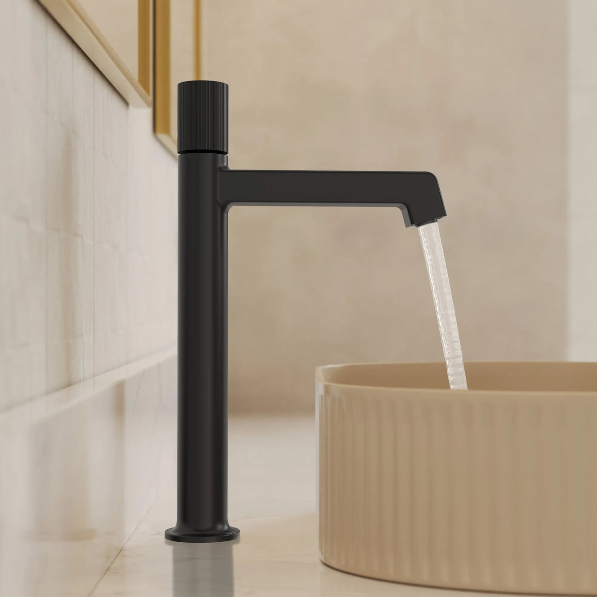Single-Handle Vessel Bathroom Sink Faucet With Pop-Up Drain