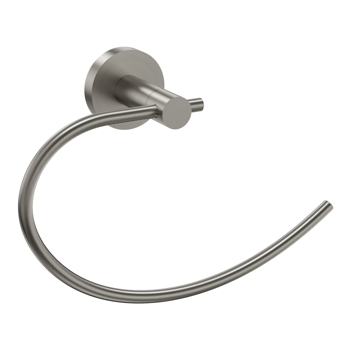 Circular Wall-Mounted Swing-Arm Towel Ring with 180-Degree Pivot