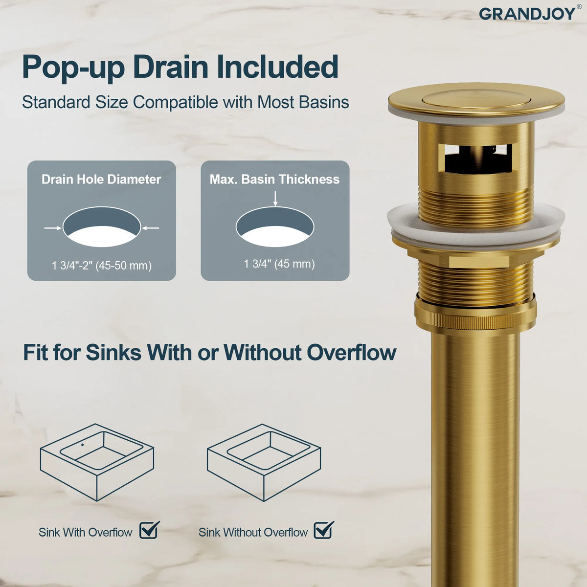 Two-Handle Low Arc Widespread Bathroom Sink Faucet With Pop-Up Drain