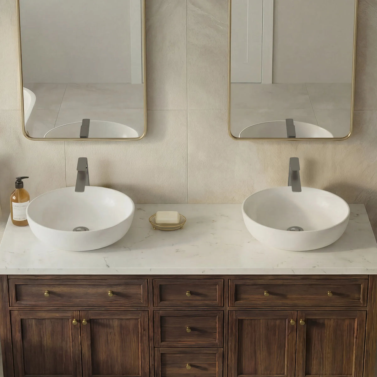 Single-Handle Vessel Bathroom Sink Faucet With Pop-Up Drain
